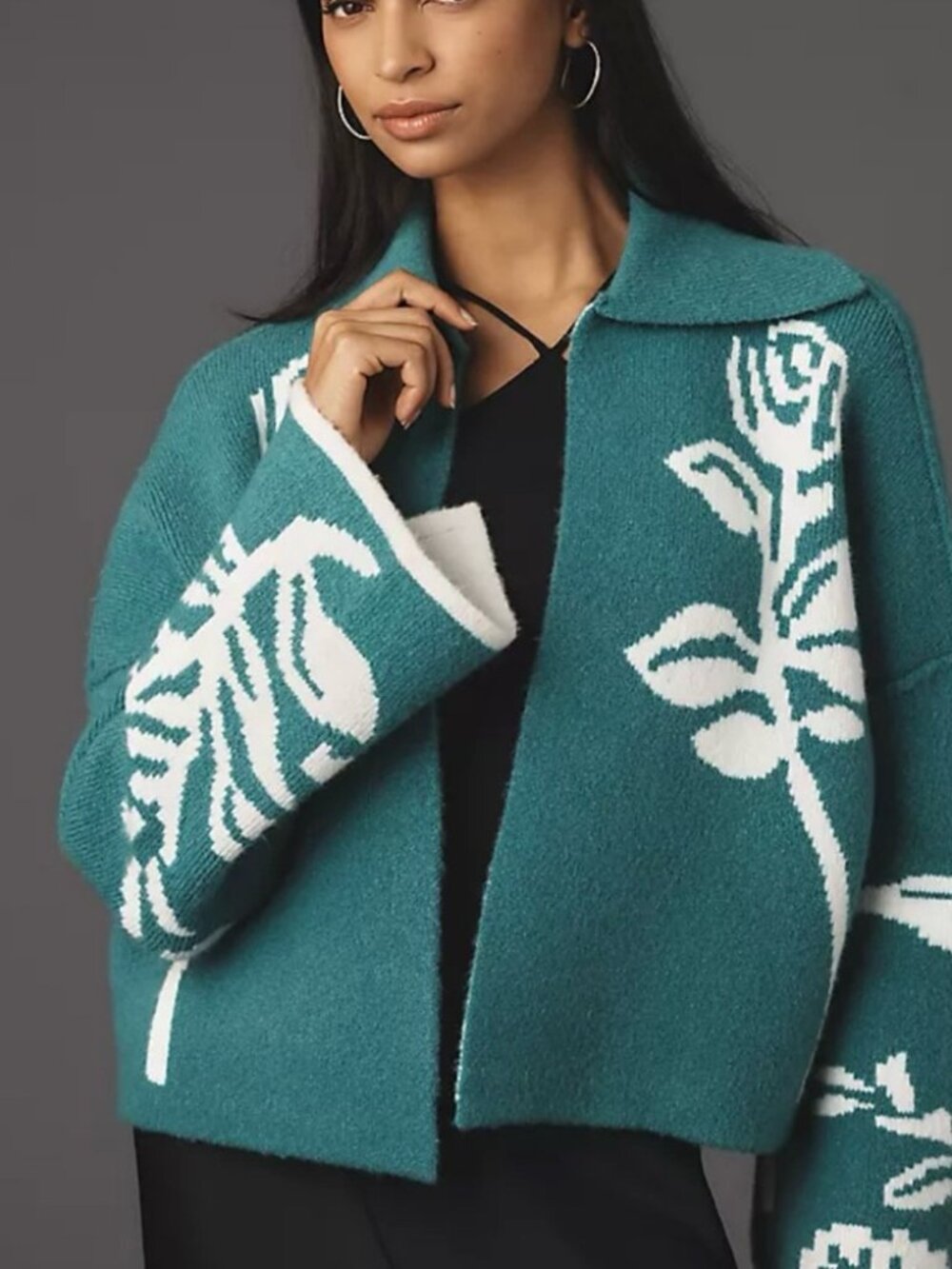 Anthropologie Boxy Cardigan Sweater Size L